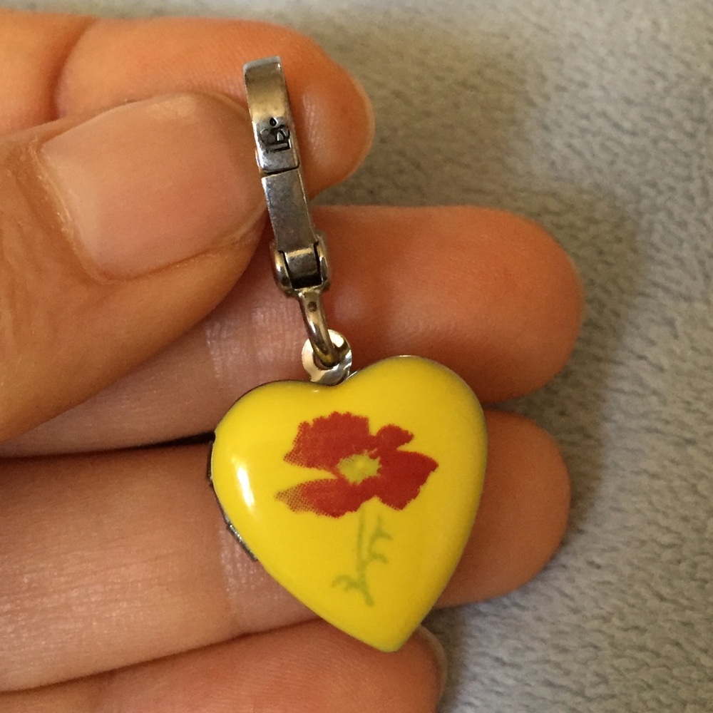 Yellow Heart  poppy seed juicy couture Locket